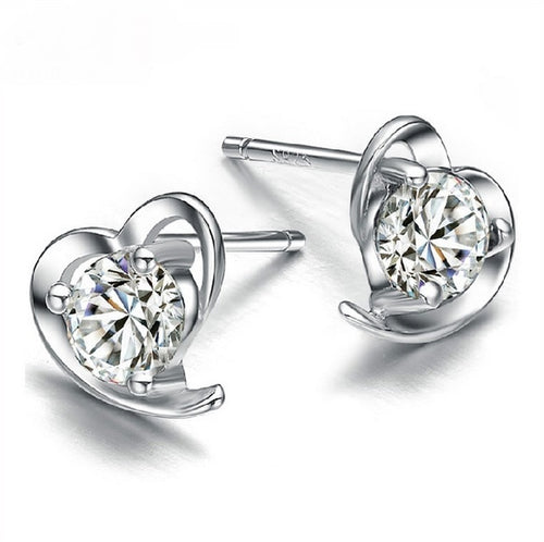 Heart Earrings with Beautiful Pearl